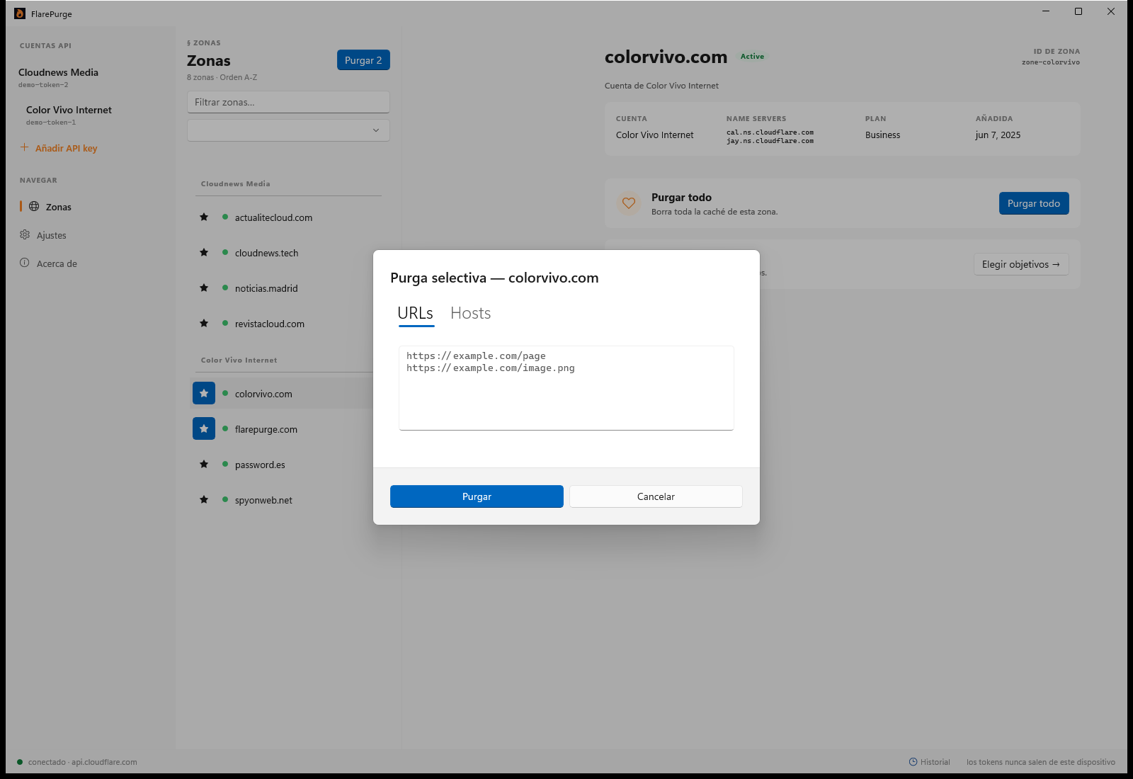 Pega hasta 30 URLs u hostnames. Lotes automáticos.